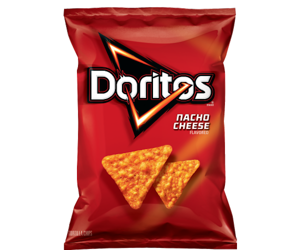 Bag of Doritos Nacho Cheese chips