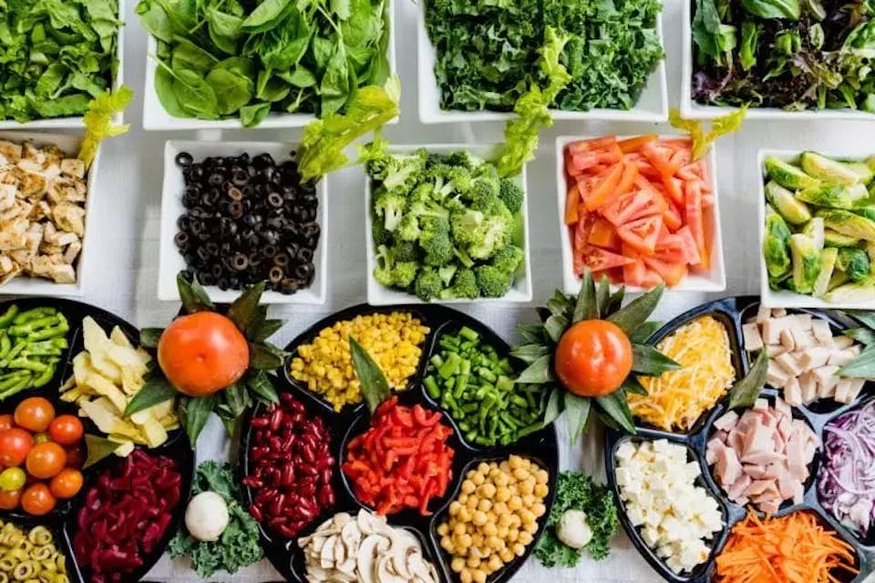 Healthy vegetable trays